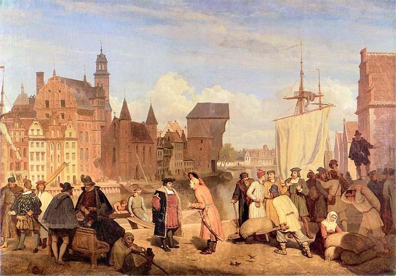 Wojciech Gerson Gdansk in the 17th century. Norge oil painting art